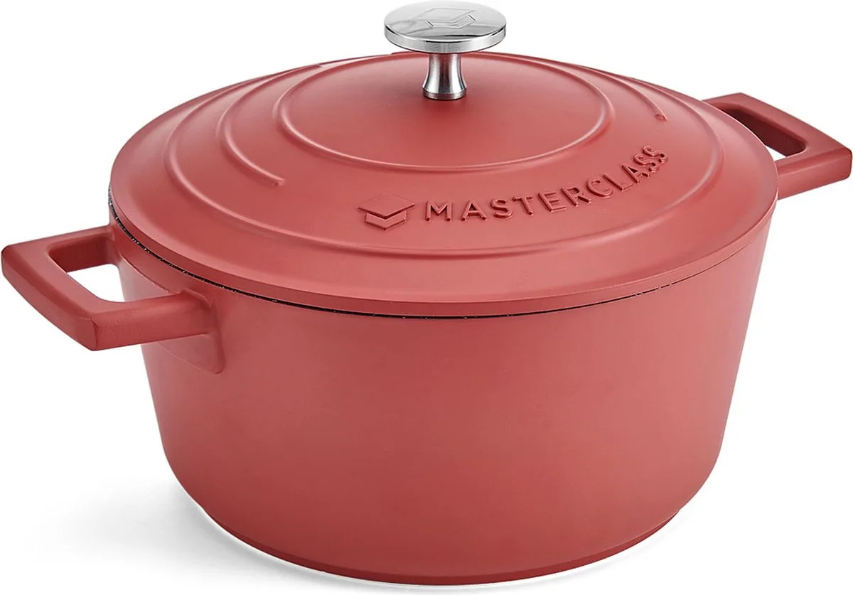Gietaluminium Rode Kookpan, 2,5L van MasterClass in Rood – productfoto