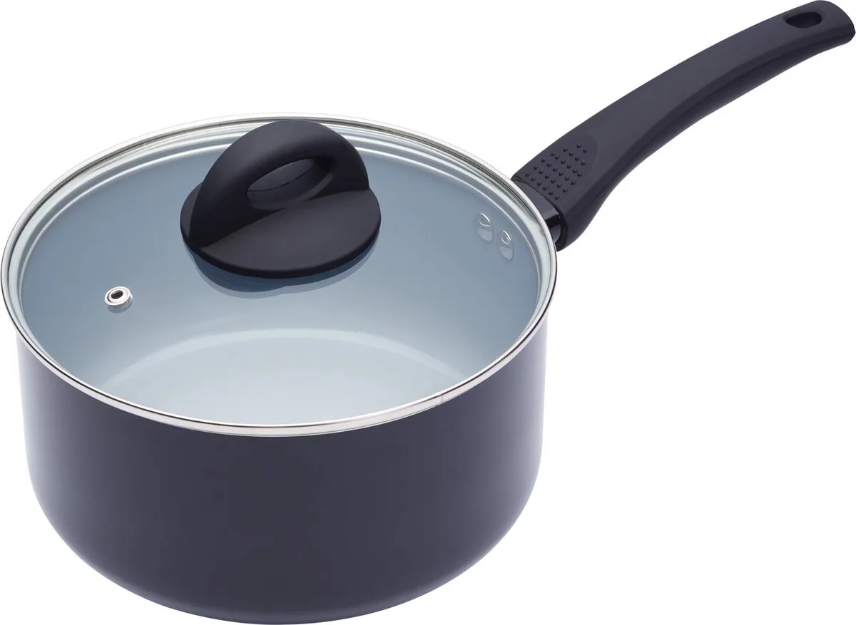 Keramische Eco Steelpan met Antiaanbaklaag - Geschikt voor Inductie 5 Liter Aluminium by MasterClass in Blue – product photo