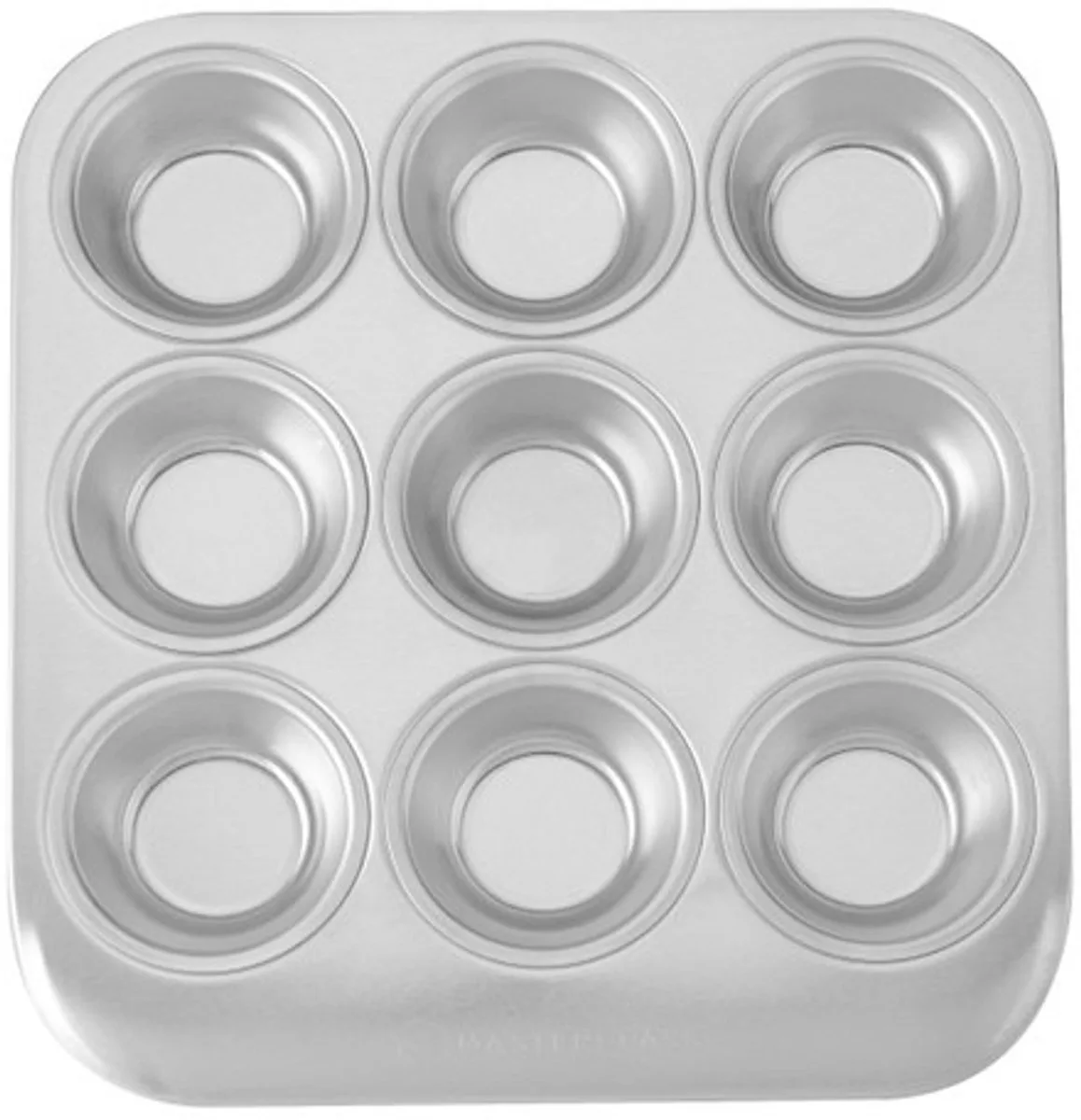 Muffinvorm, Cupcakevorm, Bakvorm, 9 Muffins, Gerecycled Aluminium by MasterClass in Silver – product photo