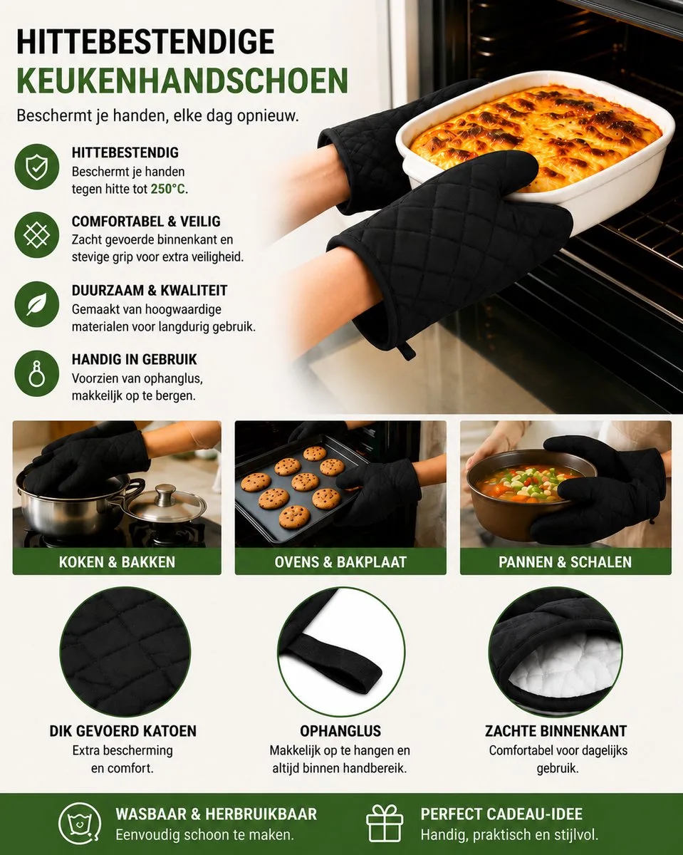 Naadloze Siliconen Ovenhandschoen - Chefstore.nl FW884 von MasterClass in Rot – Produktfoto