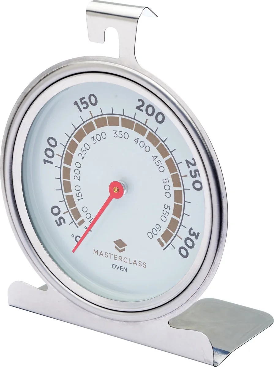 Oven Thermometer voor 50-300 Graden - Roestvrij Staal från MasterClass i Silver – produktbild