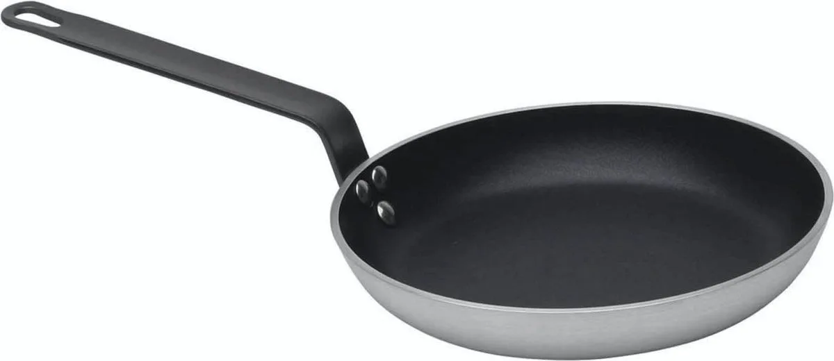 Professionele Zware Koekenpan Met Antiaanbaklaag - Aluminium 24 cm van MasterClass in Zwart, Zilver – productfoto