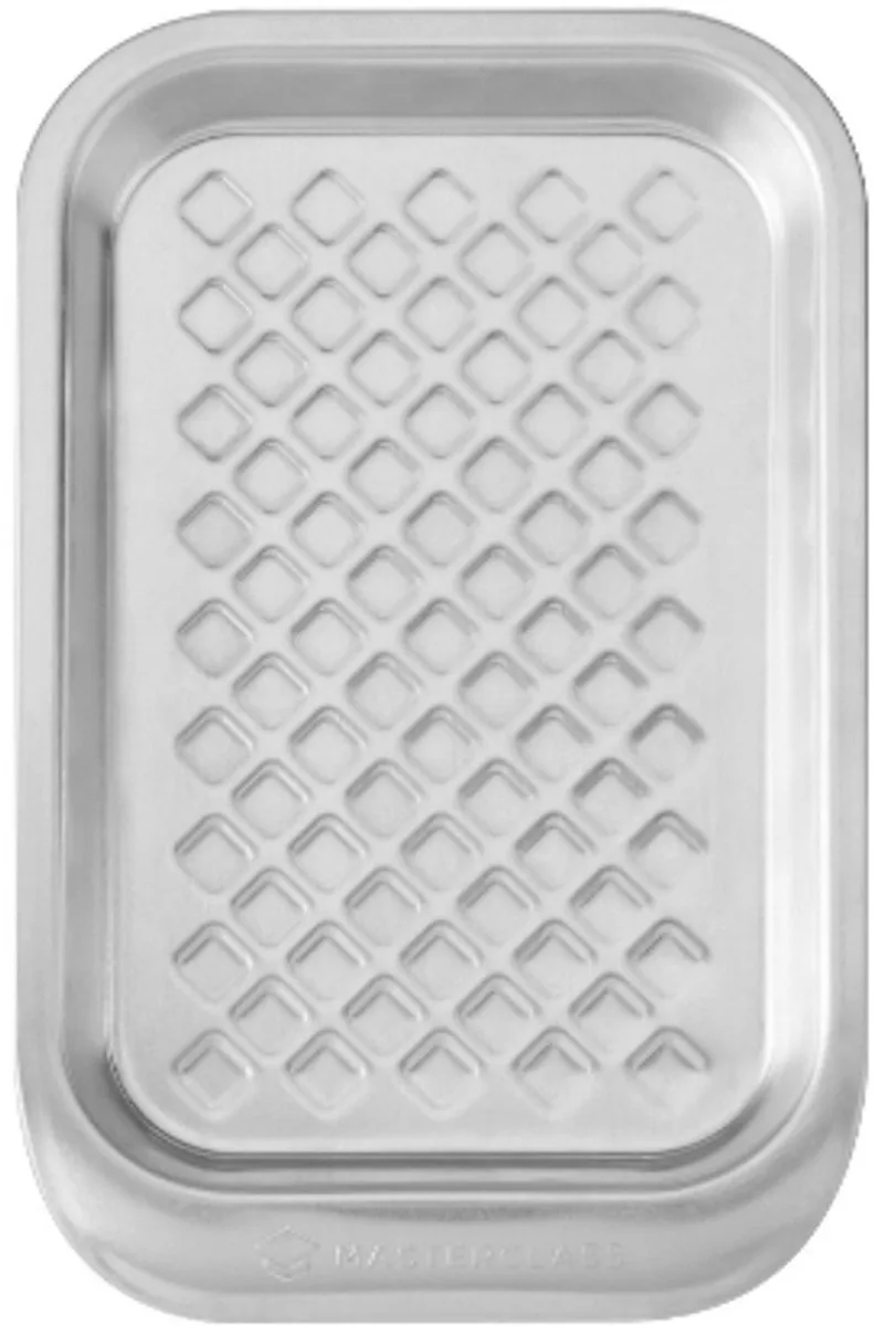Rechthoekige Bakplaat, Klein, 15 x 24 x 2 cm, Gerecycled Aluminium van MasterClass in Zilver – productfoto