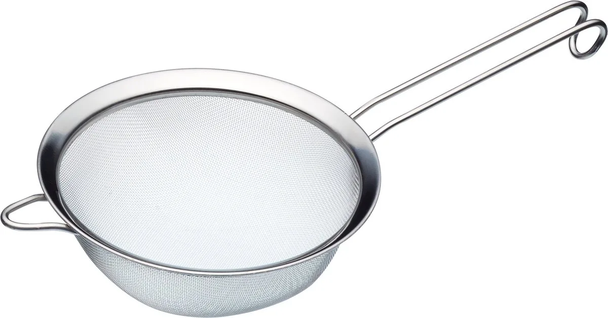 Roestvrij stalen fijnmazige zeef - 18 cm (7") van MasterClass in Zilver – productfoto