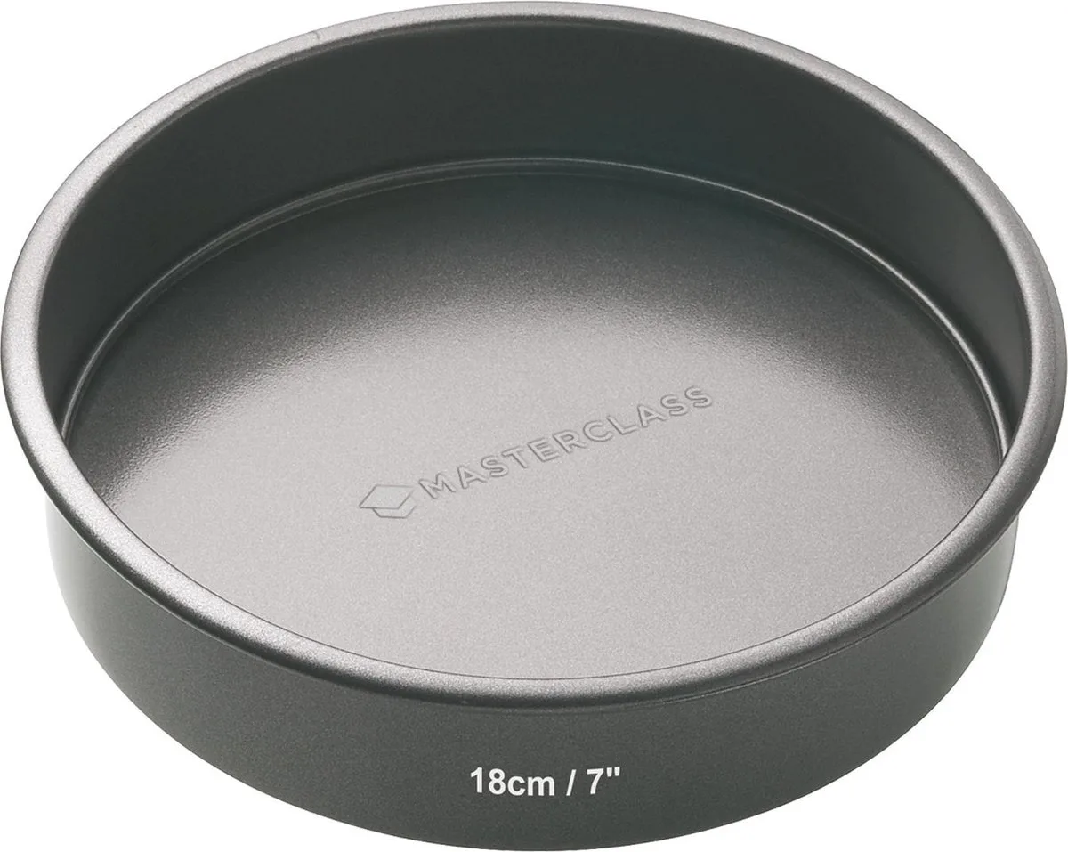 Ronde bakvorm met losse bodem - laag - 18cm van MasterClass in Grijs – productfoto