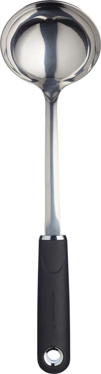 Soeplepel 34 Cm Rvs/nylon Zilver/zwart van MasterClass in Zilver – productfoto