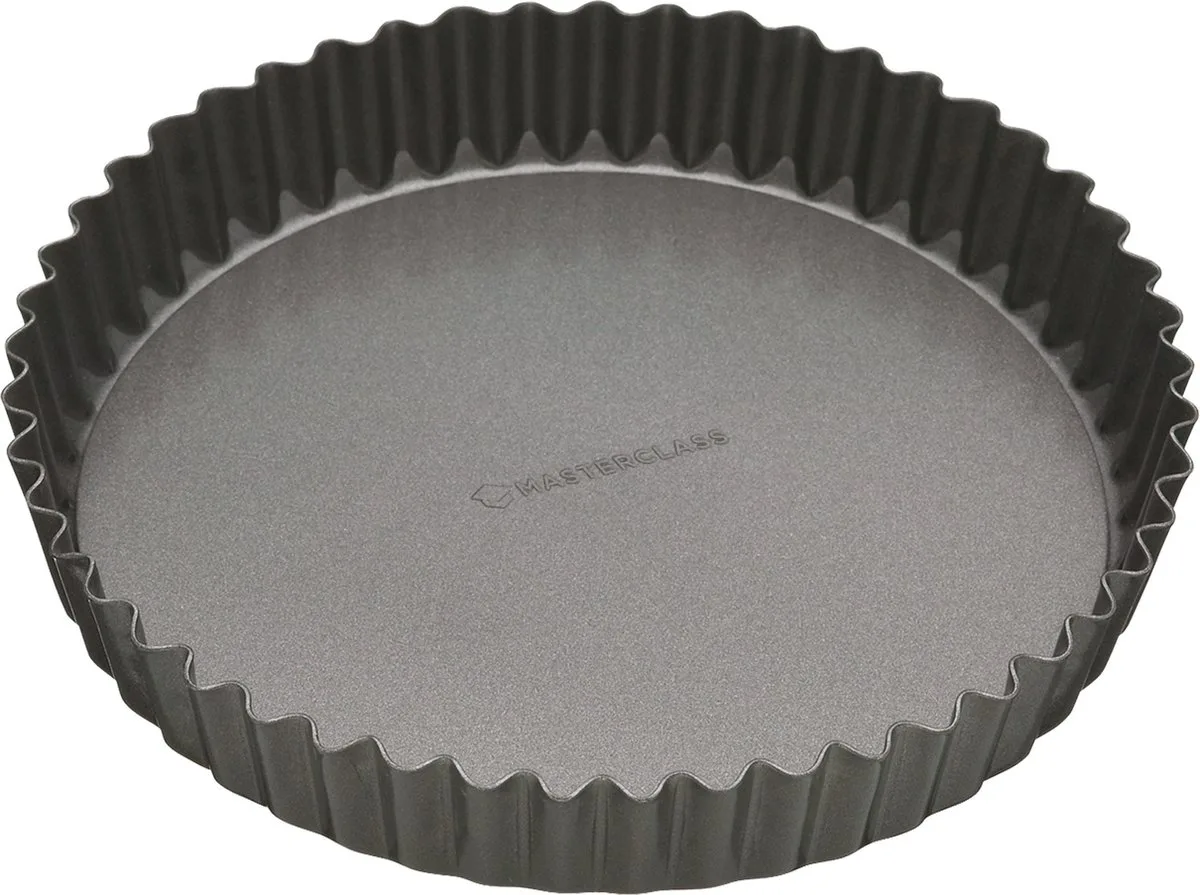 Taartvorm / Quichevorm Met Losse Bodem - Geribbelde Randen En Antiaanbaklaag 25 cm (10 ") by MasterClass in Grey – product photo