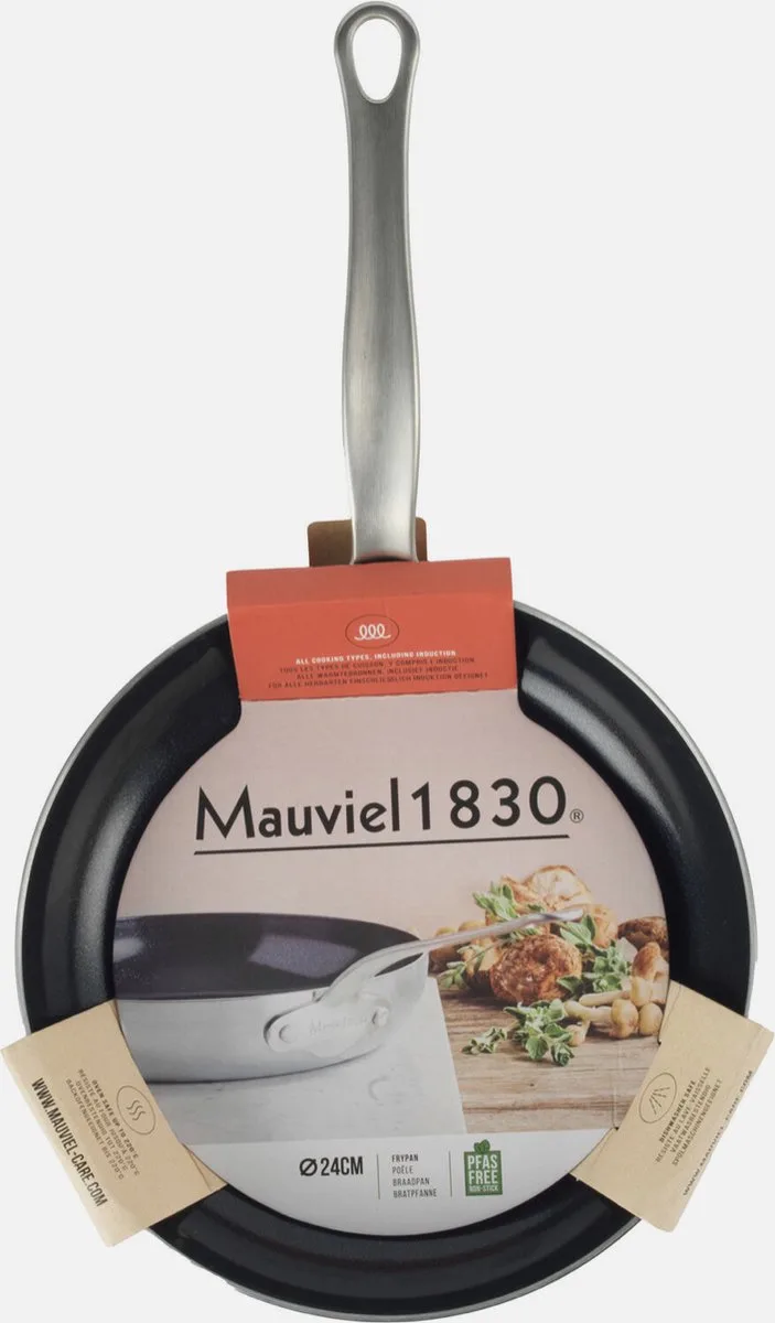 Braadpan - 24cm - RVS/Roestvrij staal - alle warmtebronnen (incl inductie) by Mauviel in Black – product photo