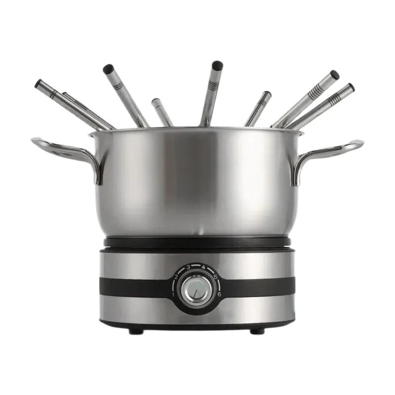 Elektrische Fondueset 1200W voor 8 Personen - RVS Kaas- & Vleesfondue van Mauviel – productfoto