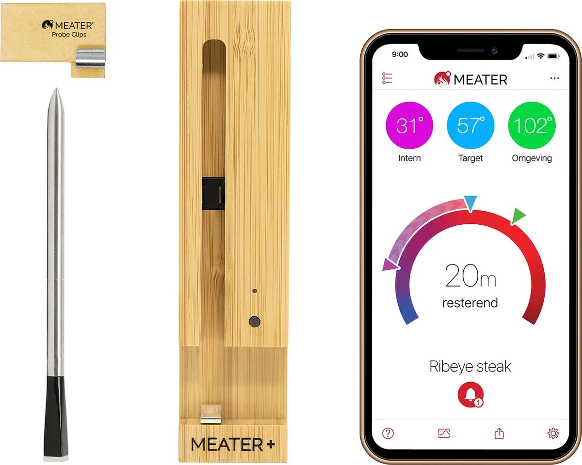 Plus Draadloze Thermometer - Barbecuethermometer van Meater in Wit – productfoto