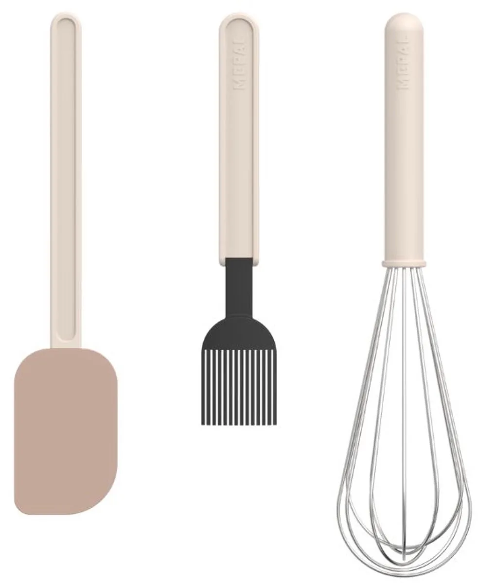 Bakset 3-delig (spatel groot + kwast + garde groot) Chef it - Set voor bakkers - Hittebestendig - Vaatwasmachinebestendig - Keukengerei de Mepal en Chalk – photo produit