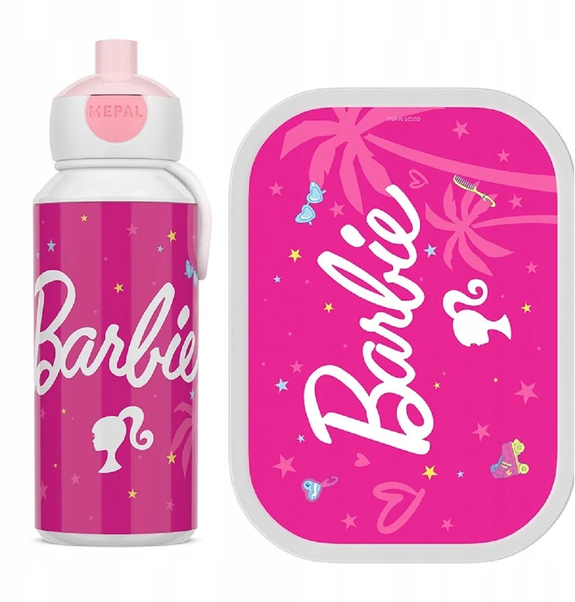 Barbie Lunchbox & Drinkflessenset - BPA-vrij van Mepal in Roze – productfoto