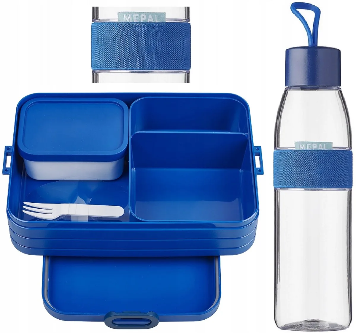 Bento Lunchbox & Ellipsflesset - 1,5L & 0,7L - BPA-vrij van Mepal in Blauw – productfoto
