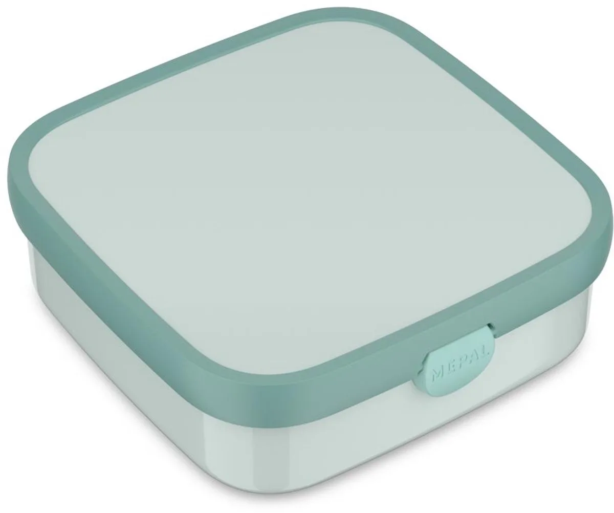 Bento lunchbox groot Campus - 1.25 l - Inclusief 2 uitneembare lekdichte bentobakjes & vorkje van Mepal in Cool mint – productfoto
