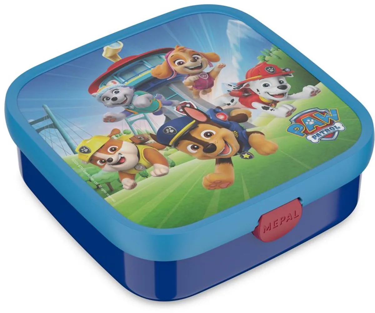 Bento lunchbox groot Campus - 1.25 l - Inclusief 2 uitneembare lekdichte bentobakjes & vorkje van Mepal in Paw Patrol Pups – productfoto