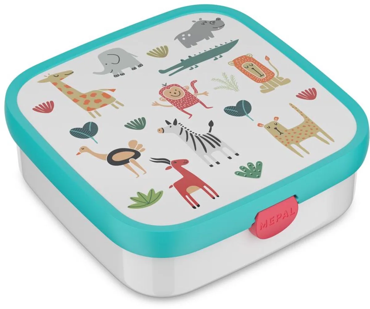 Bento lunchbox groot Campus - 1.25 l - Inclusief 2 uitneembare lekdichte bentobakjes & vorkje de Mepal en Animal Friends – photo produit