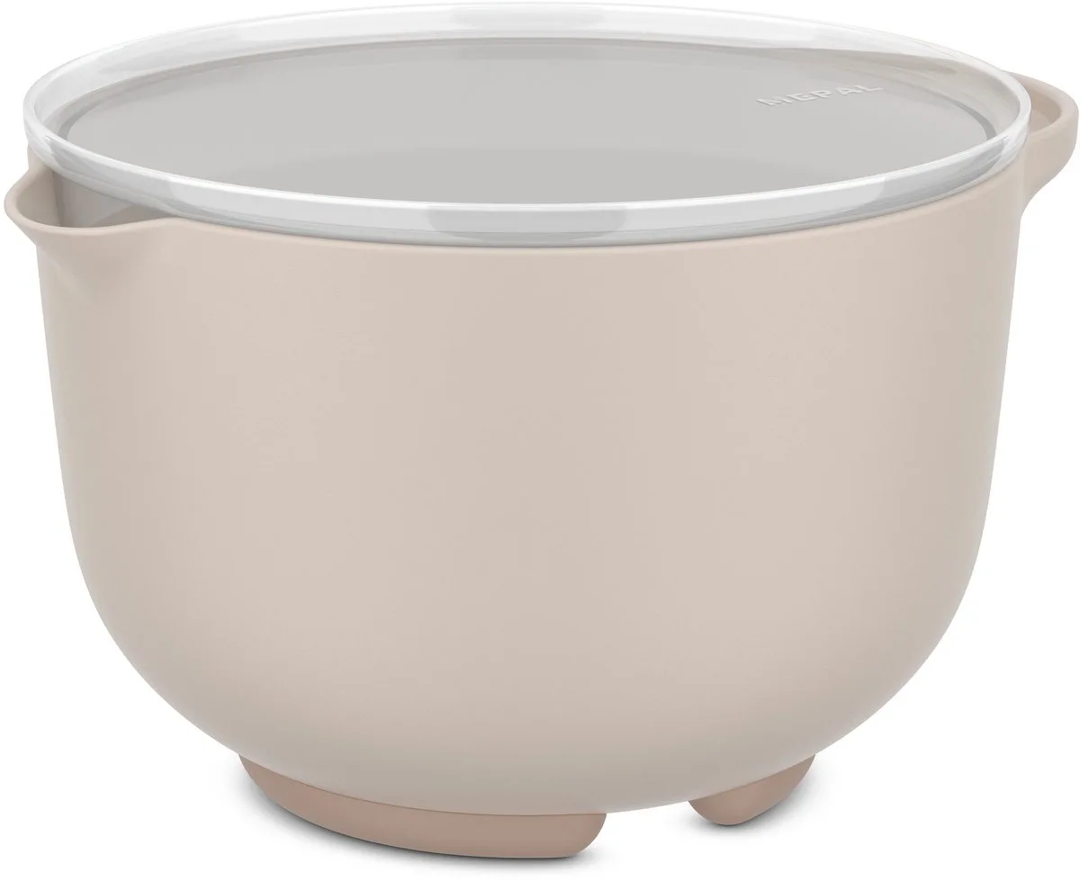 Beslagkom met deksel Chef it - 1.5 l - Schaal - Magnetron- en vaatwasmachinebestendig - Bakspullen van Mepal in Chalk – productfoto