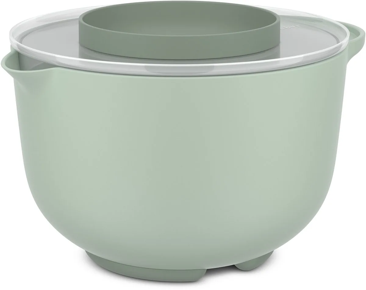 Beslagkom met spatdeksel Chef it - 3 l - Schaal - Magnetron- en vaatwasmachinebestendig - Bakspullen van Mepal in Nordic sage – productfoto