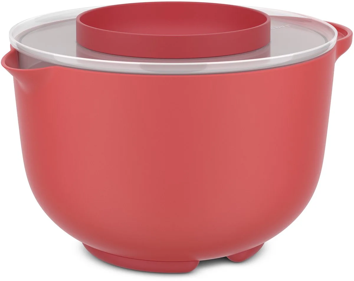 Beslagkom met spatdeksel Chef it - 3 l - Schaal - Magnetron- en vaatwasmachinebestendig - Bakspullen van Mepal in Coral – productfoto