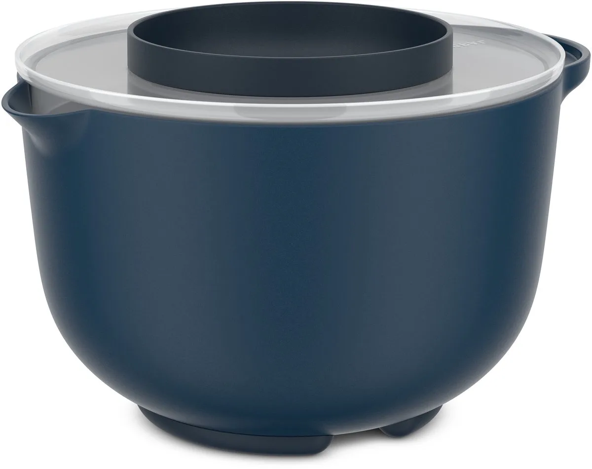 Beslagkom met spatdeksel Chef it - 3 l - Schaal - Magnetron- en vaatwasmachinebestendig - Bakspullen van Mepal in Donkerblauw – productfoto