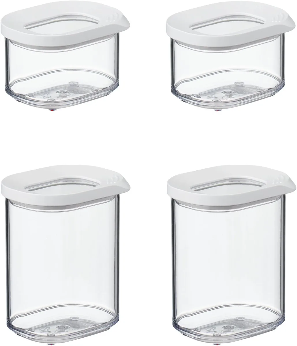 Bewaardoos set 4 delig Modula - 2x 175 ml. 2x 375 ml - Voorraaddoos de Mepal en Blanc – photo produit