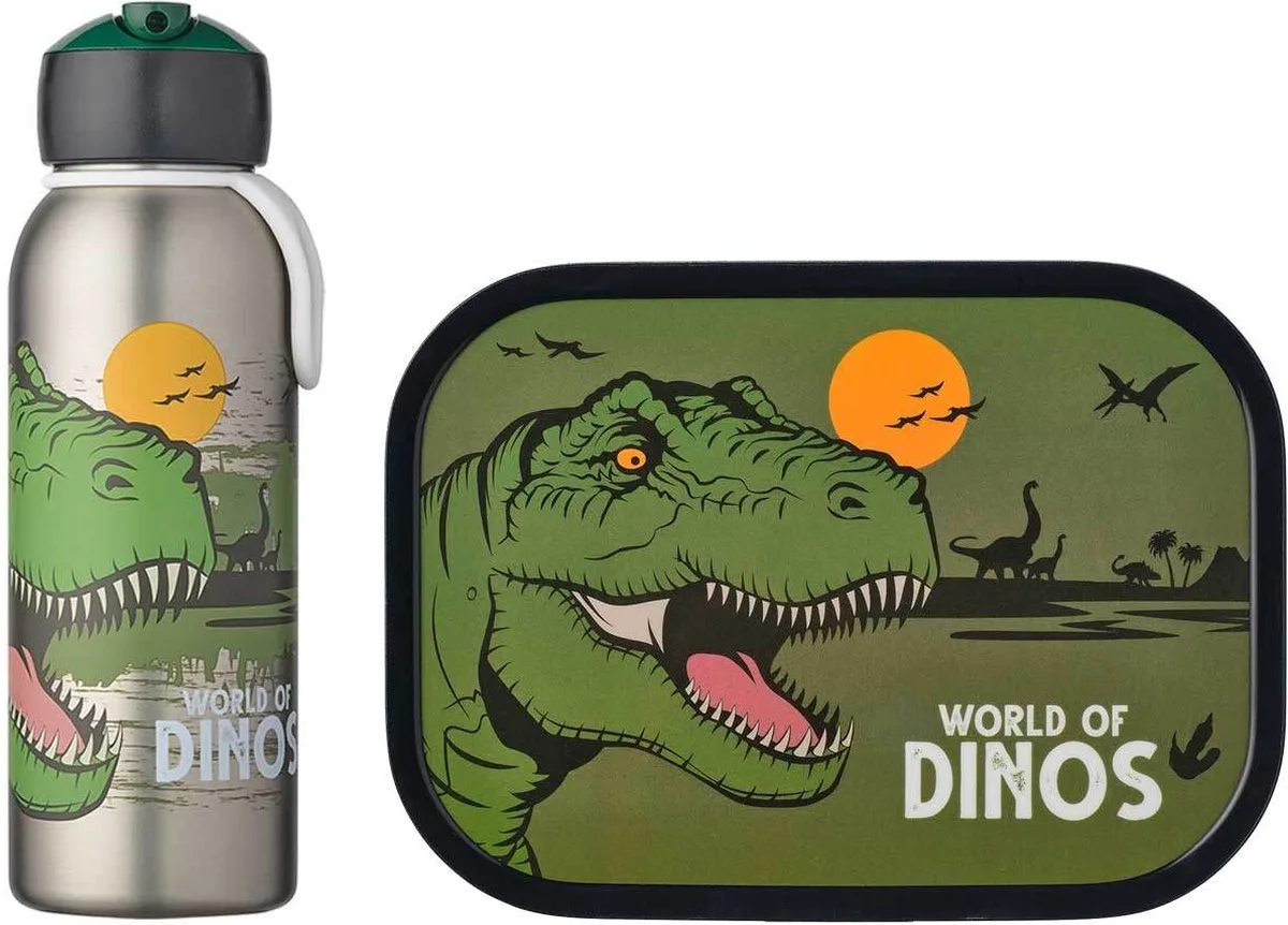 Brotdose + Thermoflasche Campus Set van 2 von Mepal in Dino World – Produktfoto