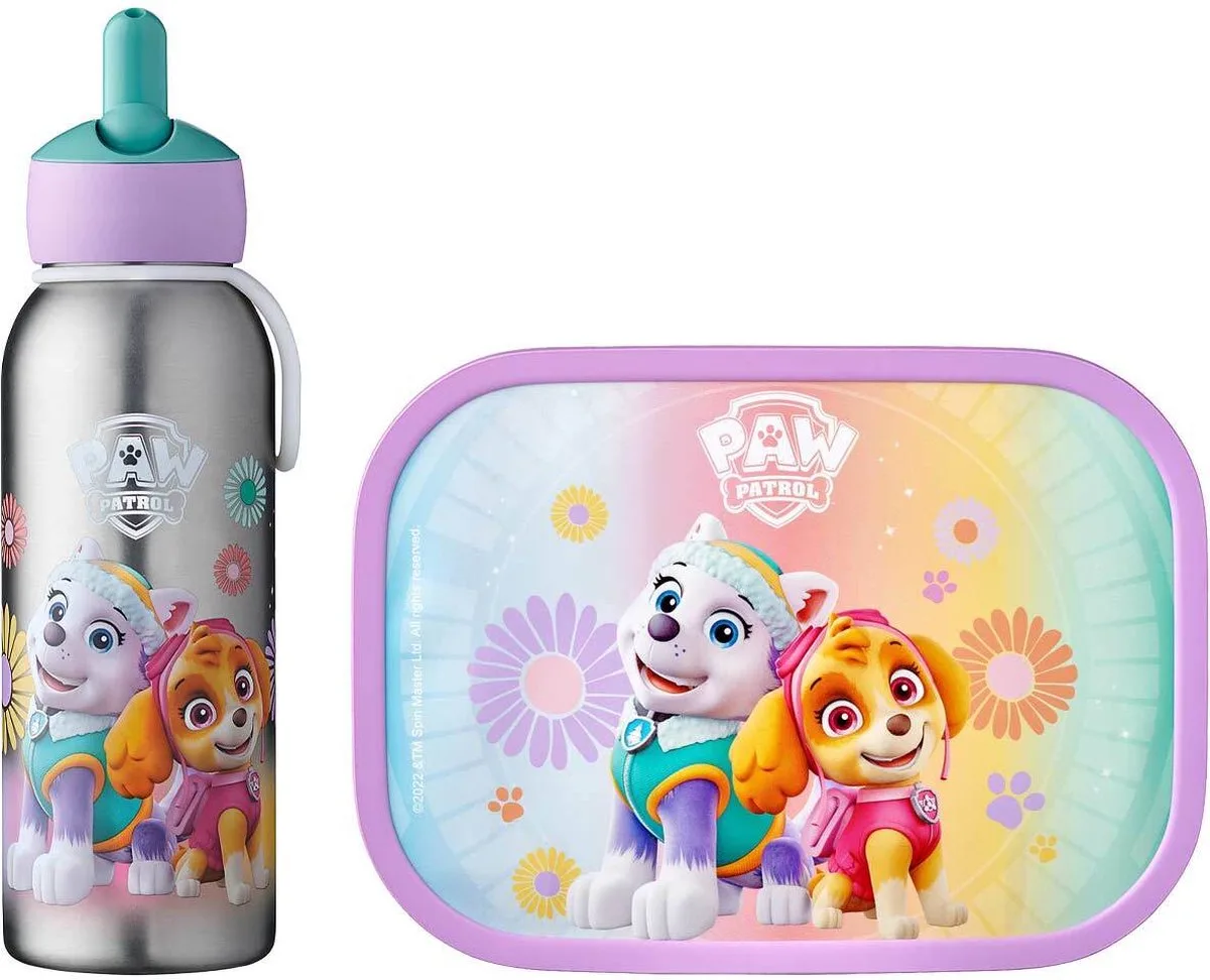 Brotdose + Thermoflasche Campus Set van 2 van Mepal in Paw Patrol Girls – productfoto