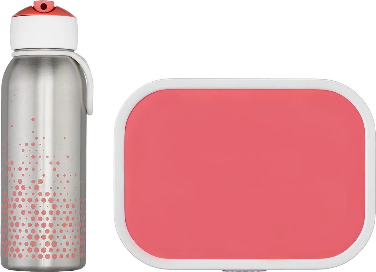 Brotdose + Thermoflasche Campus Set van 2 von Mepal in Rosa – Produktfoto