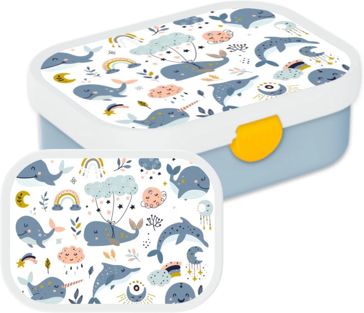 Campus Broodtrommel met Naam Aquarel Dieren – 750 ml – Walvis von Mepal in Wal – Produktfoto
