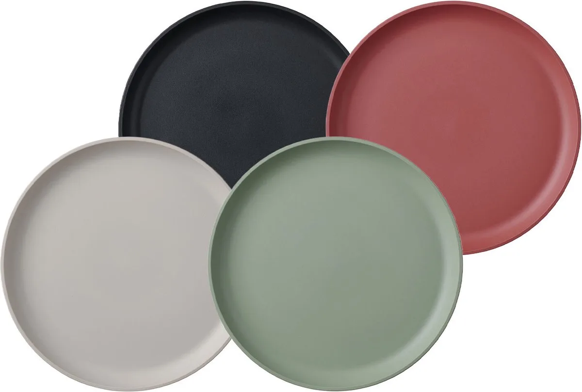 Frühstücksteller Silueta ø 23 cm Set van 4 fra Mepal i Gekleurd – produktbillede