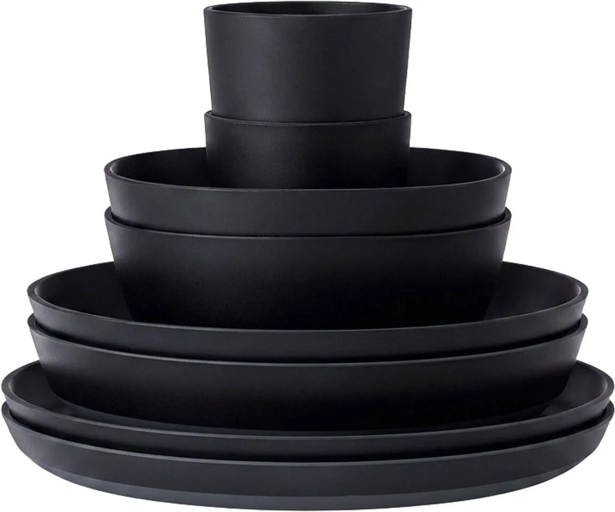Geschirr-Set Silueta Set van 8 fra Mepal i Nordic Black – produktbillede