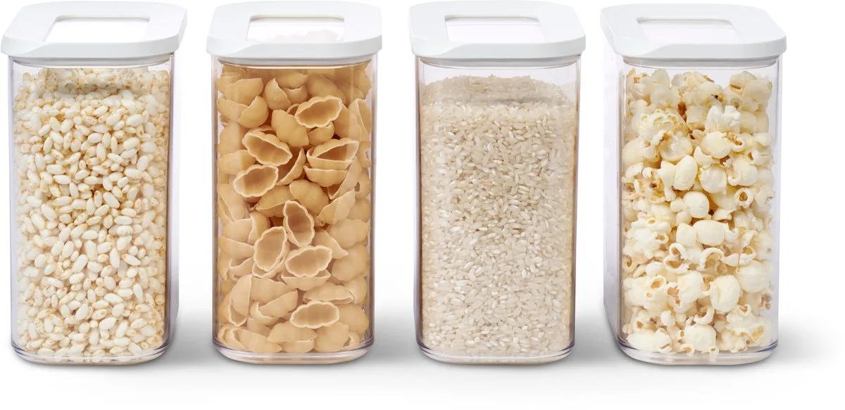Modula set bewaardozen - 4x 1500 ml - Voorraaddoos - Wit von Mepal in Weiß – Produktfoto