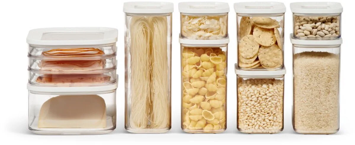 Modula starterset bewaardozen - 9-delig - Voorraaddoos - Wit de Mepal en Blanc – photo produit