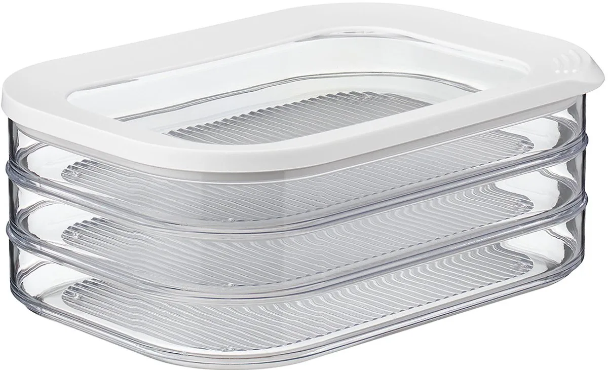 Modula vleeswarendoos - 550 ml 3-laags - Vershouddoos - Wit de Mepal en Blanc – photo produit