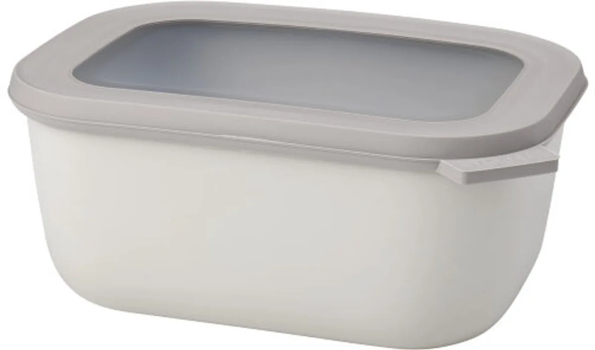 Multikom Cirqula vershouddoos - 1500 ml - Rechthoekig de Mepal en Nordic white – photo produit