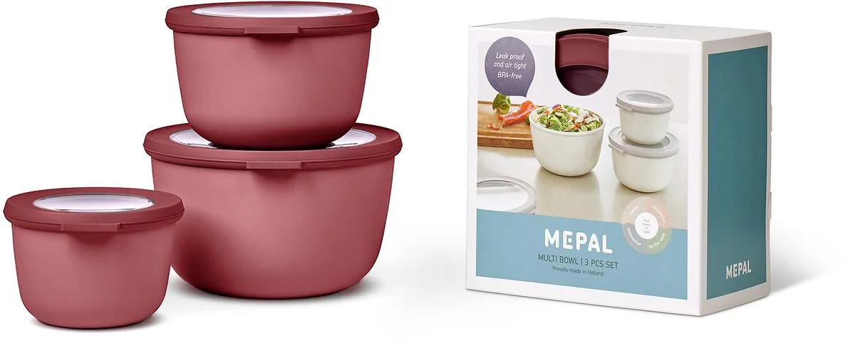 Multikom Cirqula vershouddoos set - 500 + 1000 + 2000 ml - Rond von Mepal in Vivid mauve – Produktfoto