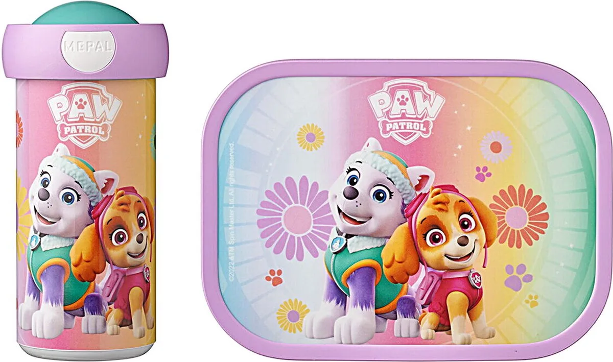 Paw Patrol Girls Voordeelset Lunchbox & Schoolbeker von Mepal in Roze diverse – Produktfoto