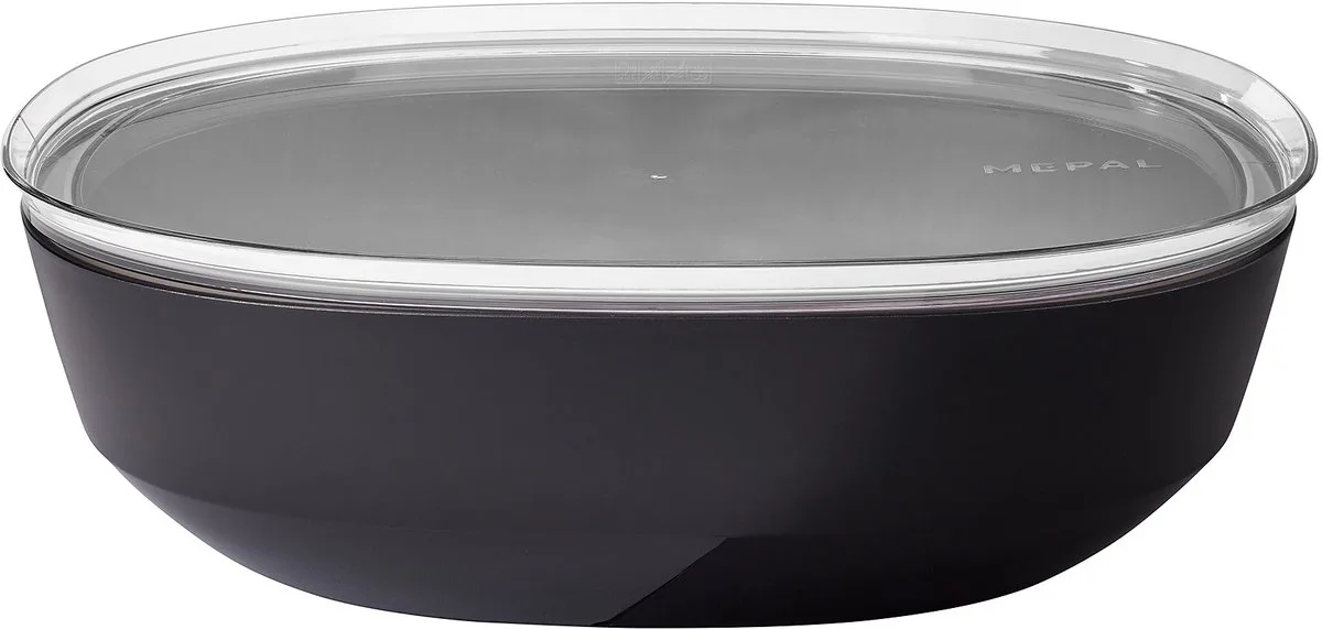 serveerschaal met deksel Silueta - 4000 ml - Saladeschaal van Mepal in Nordic black – productfoto