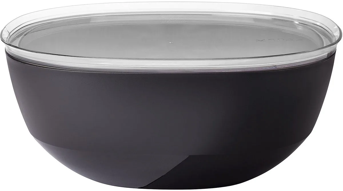 serveerschaal met deksel Silueta - 5000 ml - Saladeschaal de Mepal en Nordic black – photo produit