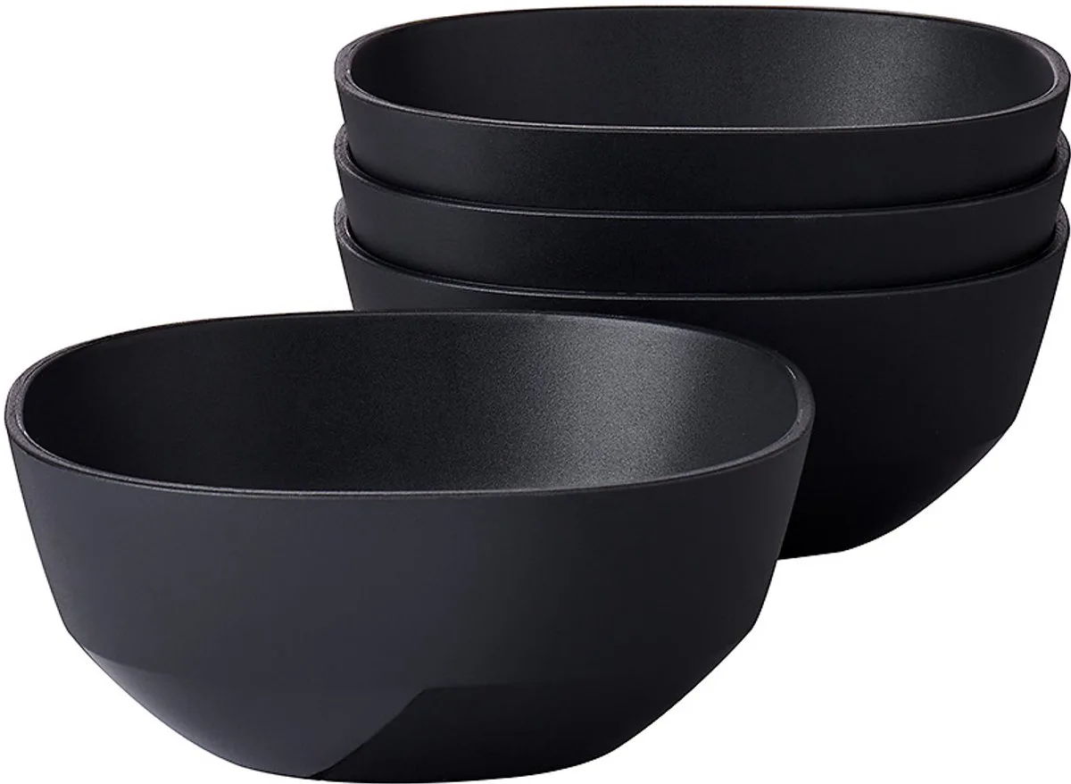 serveerschaal Silueta - 4x 250 ml - Saladeschaal van Mepal in Nordic black – productfoto