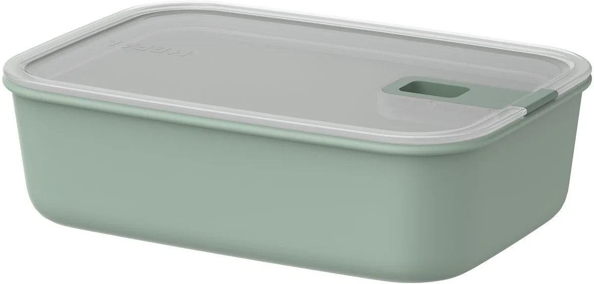 Vershouddoos EasyClip - 1.5 l - Vershoudbakjes met schuifsluiting - Geschikt voor magnetron. stoomoven. koelkast en vriezer by Mepal in Nordic sage – product photo