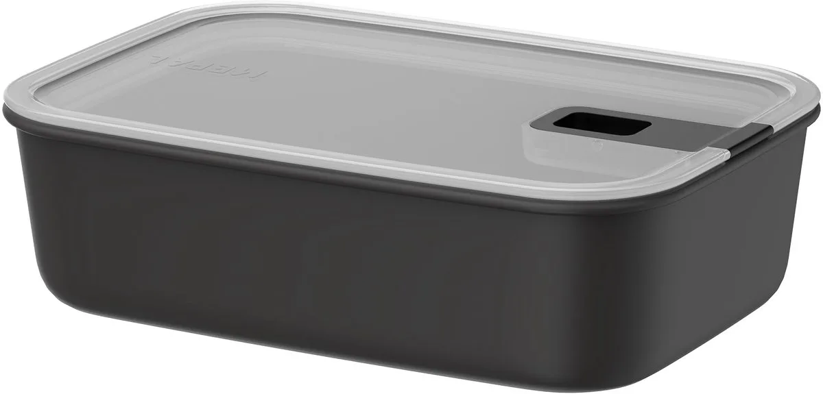 Vershouddoos EasyClip - 1.5 l - Vershoudbakjes met schuifsluiting - Geschikt voor magnetron. stoomoven. koelkast en vriezer by Mepal in Nordic black – product photo