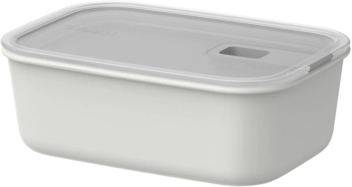 Vershouddoos EasyClip - 1 l - Vershoudbakjes met schuifsluiting - Geschikt voor magnetron. stoomoven. koelkast en vriezer van Mepal in Nordic white – productfoto