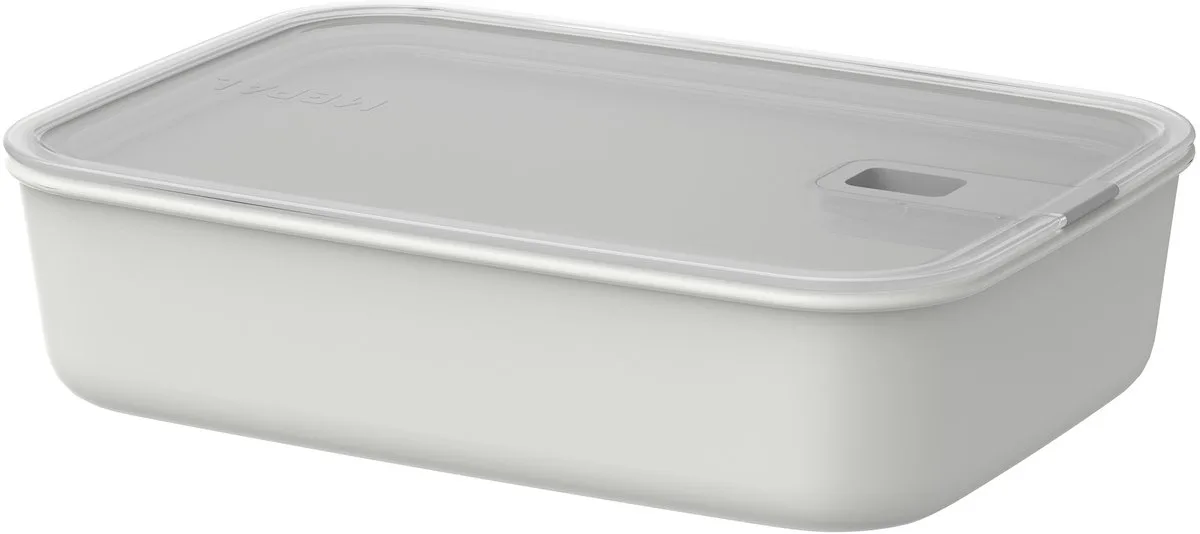 Vershouddoos EasyClip - 2.25 l - Vershoudbakjes met schuifsluiting - Geschikt voor magnetron. stoomoven. koelkast en vriezer by Mepal in Nordic white – product photo