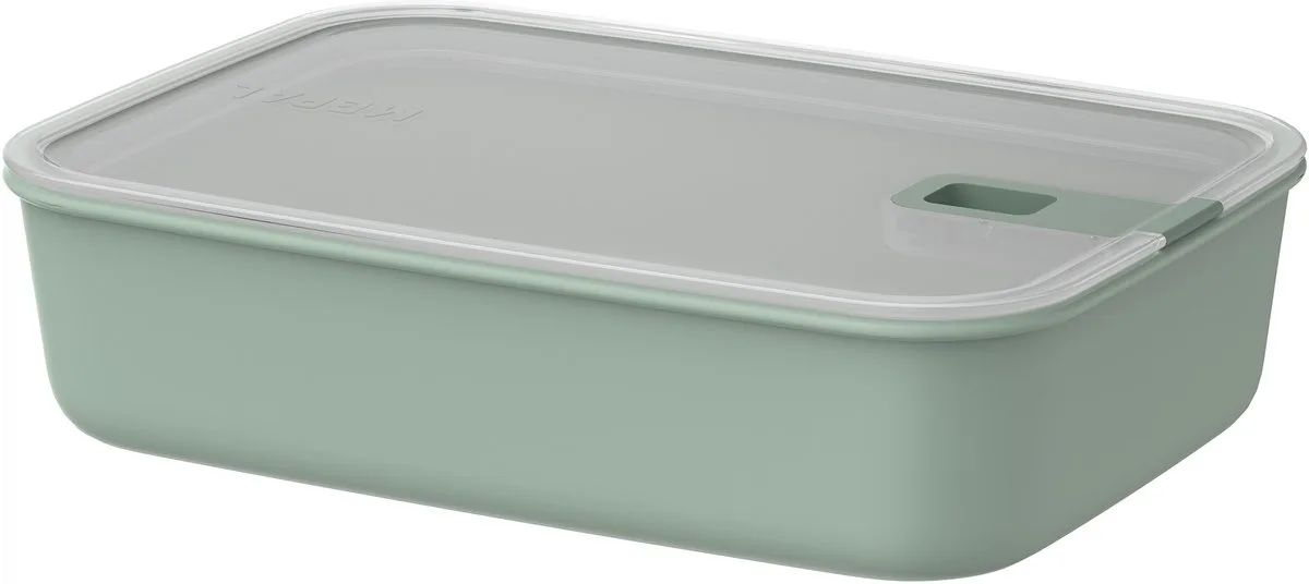 Vershouddoos EasyClip - 2.25 l - Vershoudbakjes met schuifsluiting - Geschikt voor magnetron. stoomoven. koelkast en vriezer by Mepal in Nordic sage – product photo