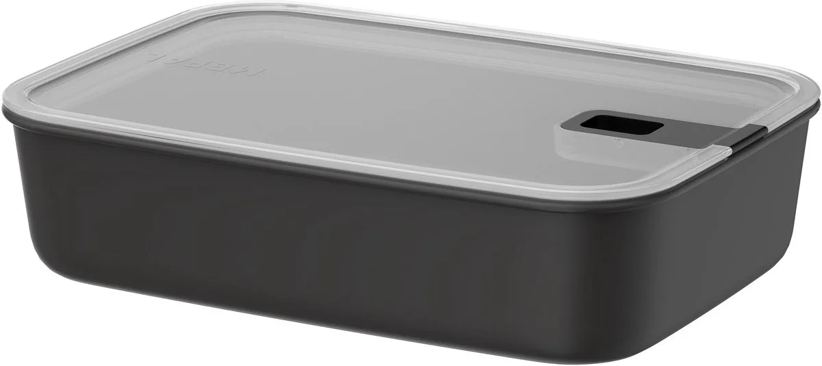 Vershouddoos EasyClip - 2.25 l - Vershoudbakjes met schuifsluiting - Geschikt voor magnetron. stoomoven. koelkast en vriezer de Mepal en Nordic black – photo produit