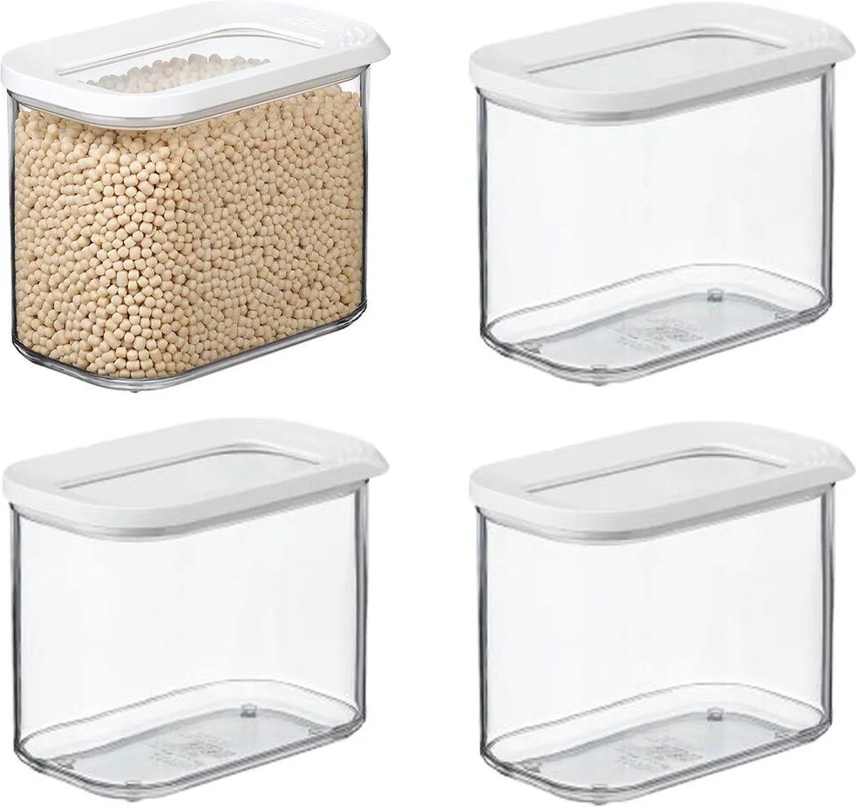 Vorratsdosen Modula 1000 ml Set van 4 van Mepal in Wit – productfoto