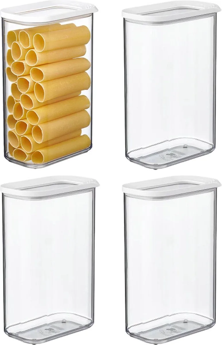 Vorratsdosen Modula 2000 ml Set van 4 de Mepal en Blanc – photo produit