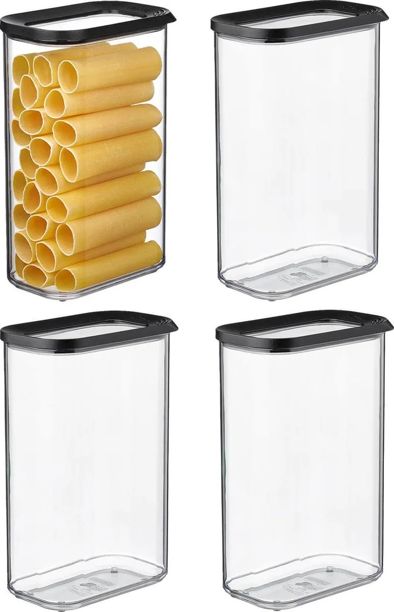 Vorratsdosen Modula 2000 ml Set van 4 de Mepal en Noir – photo produit