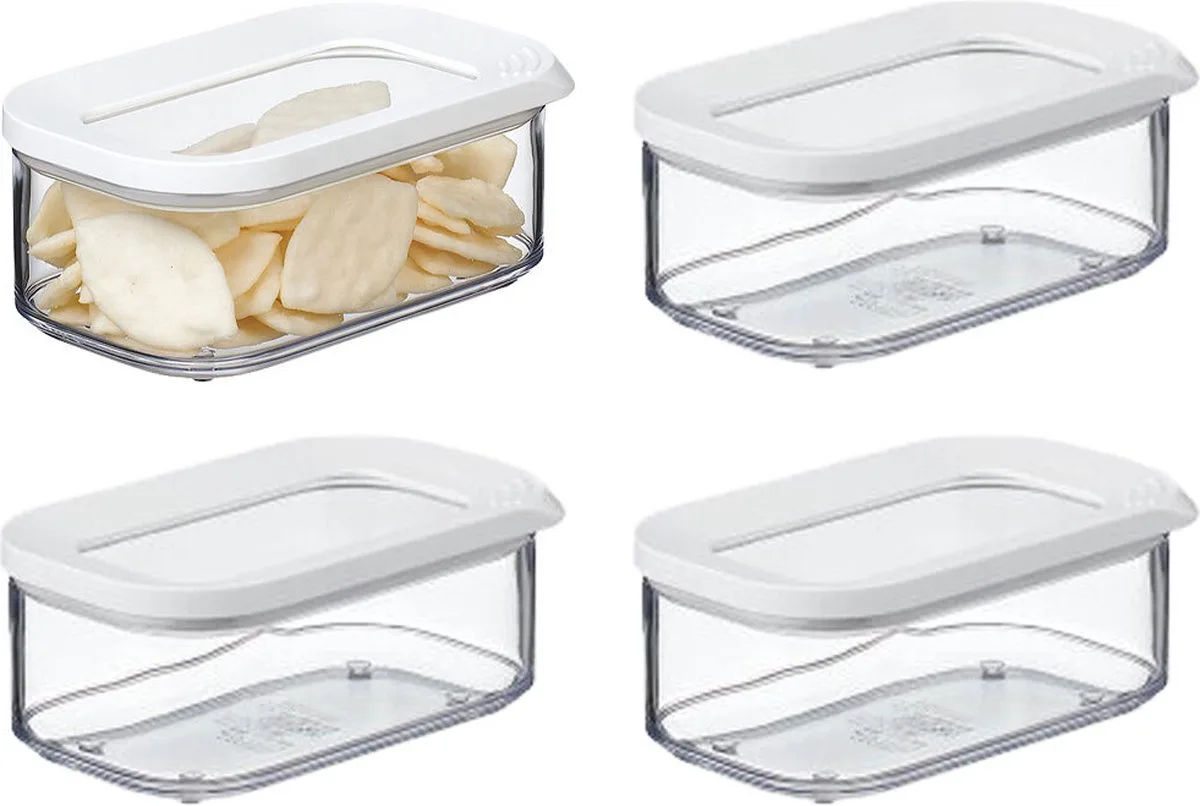 Vorratsdosen Modula 425 ml Set van 4 de Mepal en Blanc – photo produit